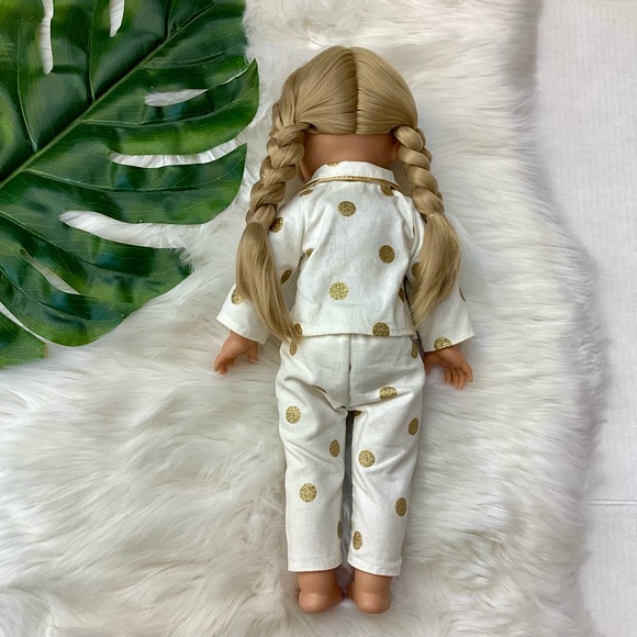 Pottery Barn Kids Unicorn Götz Doll w/Pajamas Blonde Hair Blue Eyes 18” Doll - Picture 8 of 14